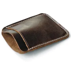 Schmales Lederportemonnaie - mit Metallclip - Geldhalter