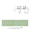 Ohrringe mit kleinem Kitty - 925er Sterlingsilber