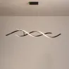 Moderner Kronleuchter - Deckenleuchte - LED - dimmbar - mit Fernbedienung - welliges Design