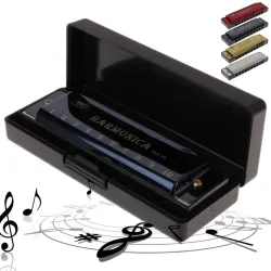 Harmonica - 10 holes - key C - musical instrument - with caseHarmonica