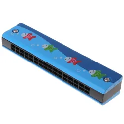 Wooden harmonica - double-row - 16 holes - cartoon designHarmonica