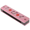 Wooden harmonica - double-row - 16 holes - cartoon designHarmonica