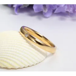 Eleganter / klassischer Ring - mit Zirkon - 5mm