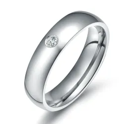 Eleganter / klassischer Ring - mit Zirkon - 5mm