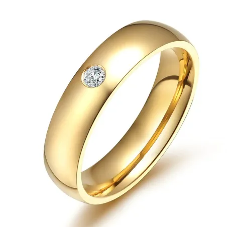 Eleganter / klassischer Ring - mit Zirkon - 5mm