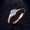 Roségoldener Ring - Edelstahl - mit Zirkonia