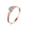 Roségoldener Ring - Edelstahl - mit Zirkonia