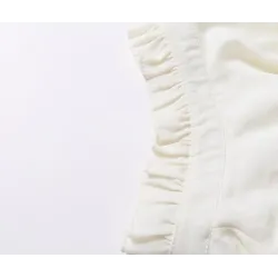 Elegantes lockeres Minikleid - Puffärmel - Rollkragen mit Rüschen