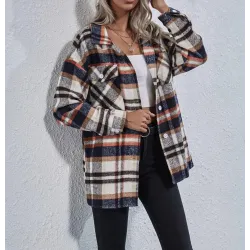 Classic plaid shirt - long sleeve - with buttons / pocketsJackets