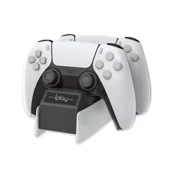 Duales USB-Ladegerät - Ladestation - LED - abnehmbar - kabellos - für PS5-Controller