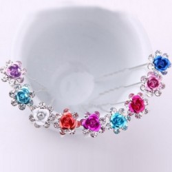 Luxuriöse Haarnadeln mit Kristallblumen - 200 Stück
