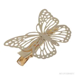 Haarspange mit goldenem Schmetterling