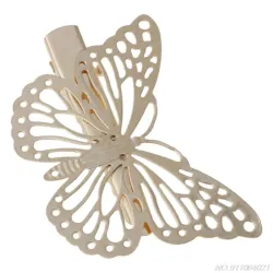 Haarspange mit goldenem Schmetterling