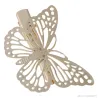 Haarspange mit goldenem Schmetterling
