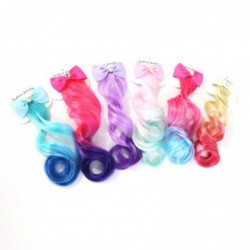 Colorful hair extensions - metal hair clip with bowWigs