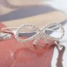 Bow shaped crystal hair clipHair clips