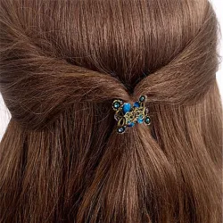 Retro-Haarspange in Krebs- / Schmetterlingsform - mit Kristallen