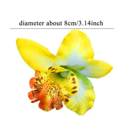 Modische Haarspange - Handarbeit - Blumenorchidee