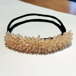 Kristallstirnband - Haarschmuck - mit Perlen / Kristallen