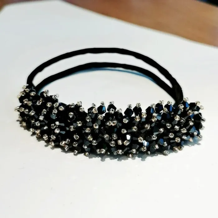 Kristallstirnband - Haarschmuck - mit Perlen / Kristallen
