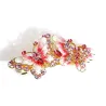 Vintage hair clip - with double crystal butterfliesHair clips