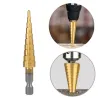HSS-Bohrer - gerade Nut - titanbeschichtet - zum Schneiden von Holz / Metall - 3 Stück