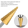 HSS-Bohrer - gerade Nut - titanbeschichtet - zum Schneiden von Holz / Metall - 3 Stück