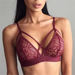 Sexy lace bra - cross front strapsLingerie