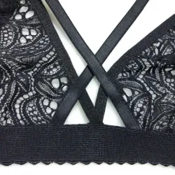 Sexy lace bra - cross front strapsLingerie
