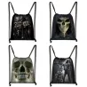 Unisex canvas backpack - with drawstrings - grim reaper / skull / deathBags