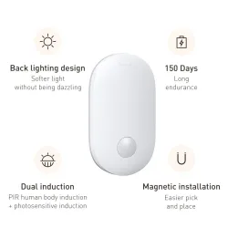 Baseus - magnetische Nachtlampe / Wandleuchte - Dual Induktion - LED