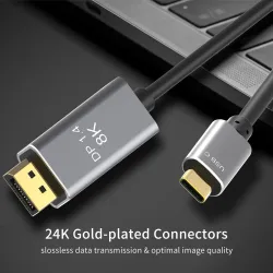 Thunderbolt 3 - 4K - 8K - USB-C-auf-DP1.4-Kabel