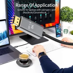 Thunderbolt 3 - 4K - 8K - USB-C-auf-DP1.4-Kabel