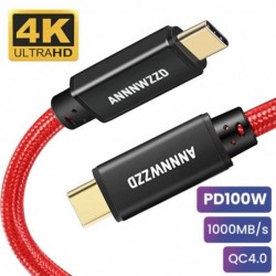Schnelllade-/Datenübertragungskabel - USB 3.1 - Typ-C - PD - 100W - 40Gbps - 4K - HD