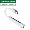 USB-C - HUB 3.0 3.1 Typ-C - 4-Port-Multisplitter - Adapter OTG