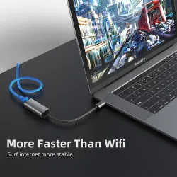 USB-C auf RJ45 - LAN-Adapter - für MacBook Pro Samsung Typ-C - Netzwerkkarte - Ethernet