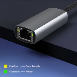 USB-C auf RJ45 - LAN-Adapter - für MacBook Pro Samsung Typ-C - Netzwerkkarte - Ethernet