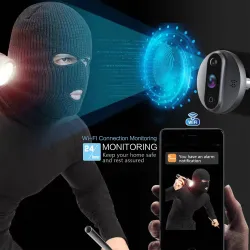 Intelligente Video-Türklingel - mit Türspion / PIR-Bewegungserkennung / APP / WiFi - Fernbedienung