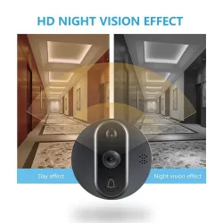 Intelligente Video-Türklingel - mit Türspion / PIR-Bewegungserkennung / APP / WiFi - Fernbedienung
