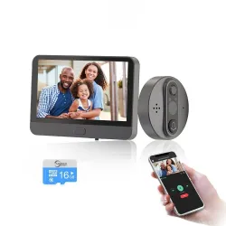 Intelligente Video-Türklingel - mit Türspion / PIR-Bewegungserkennung / APP / WiFi - Fernbedienung