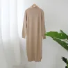 Loose knitted dress - long sweater - with turtleneck / long sleeveDresses
