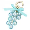 Crystal grapes - keychain with ribbon bowknotKeyrings