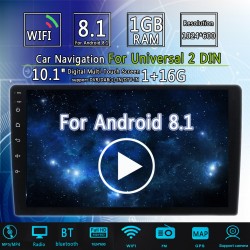 Android 8 - DIN-2 car radio - 10.1" touch screen - GPS - BLUETOOTH - FM - WIFI - MP3 - MIRRORLINK