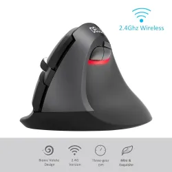 Delux M618Mini GX - 2,4 GHz - 6 Tasten - kabellose Maus - vertikal - ergonomisch - USB
