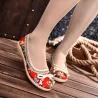 Classic flat loafers - slip-on sneakers - with floral printShoes