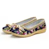 Klassische flache Loafer - Slip-On Sneakers - mit Blumendruck