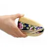 Klassische flache Loafer - Slip-On Sneakers - mit Blumendruck
