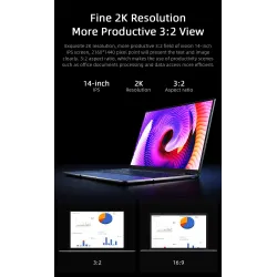 CHUWI GemiBook Pro - 14 inch - 2K - 12GB RAM 256GB - SSD - Windows 10 - computer with backlit / keyboardLaptops