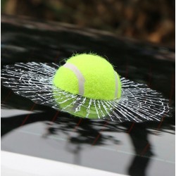 Tennisball - geknackt Fenster Autoaufkleber
