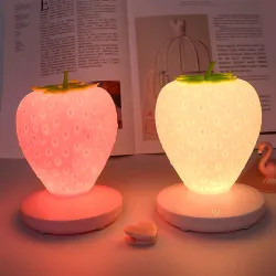 Nachtlicht in Erdbeerform - mit Touch-Induktion - USB - LED